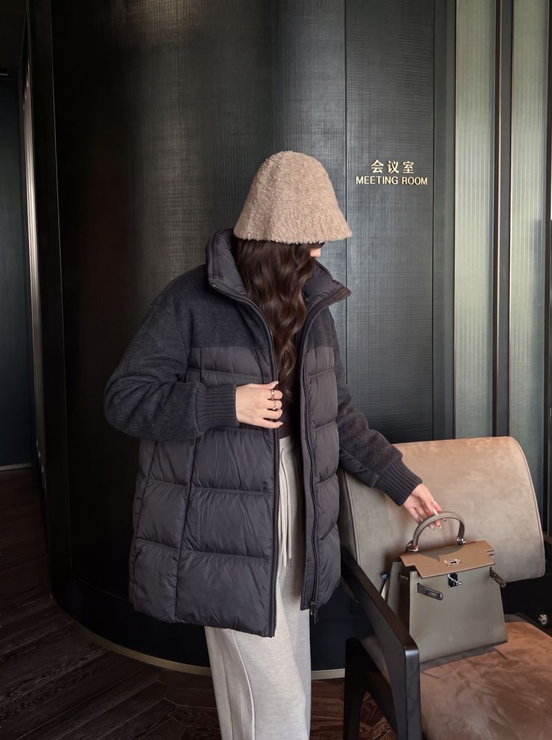 막스마라 하이 칼라 미디 다운 베스트 - 버버리 패딩 레플리카 참고 이미지